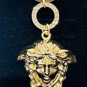 Versace Gold Medusa Pendant with Chain